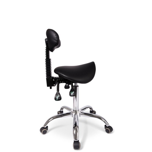 Ergonomic Saddle Stool with Backrest and Tiltable Seat (High Version)