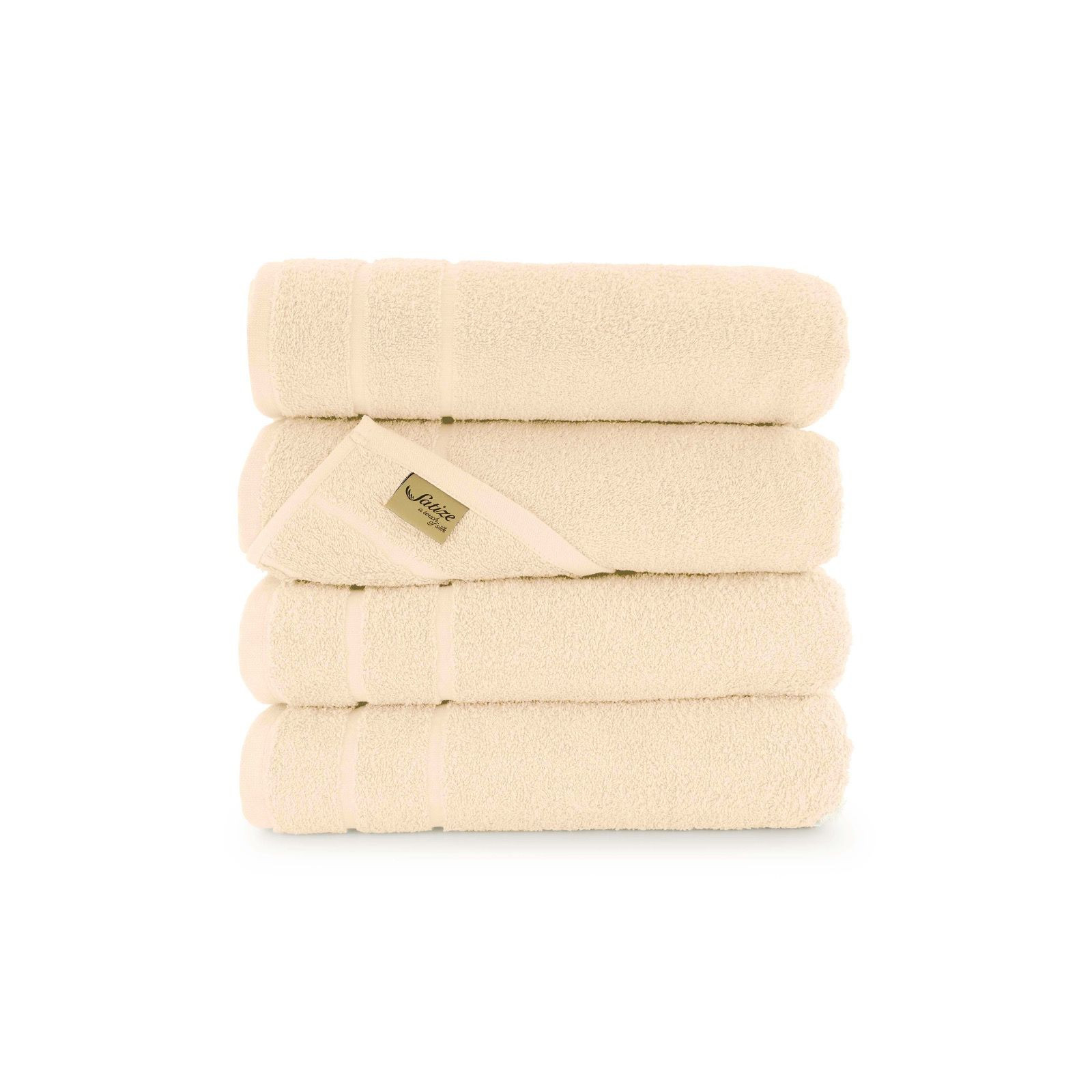 Branded 100% Cotton Satize Light Brown Color Bath Towels 70x140 cm