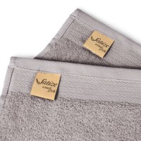 Luxurious 100% Cotton Satize Branded Charcoal Grey Color Bath Towels  70x140 cm