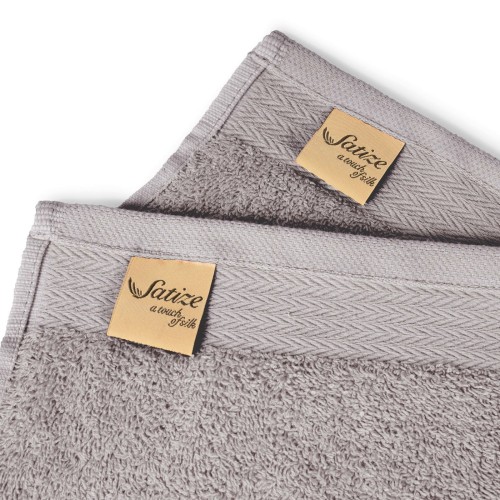 Luxurious 100% Cotton Satize Branded Charcoal Grey Color Bath Towels  70x140 cm