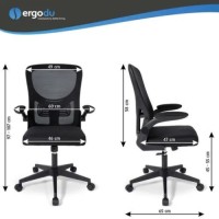 Ergodu Ergonomic Office Chair with Foldable Armrests