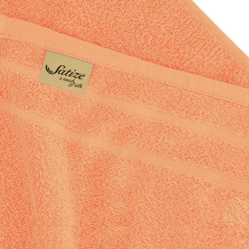 Luxurious 100% Cotton Satize Branded Orange Color Hand Towels 50x100 cm